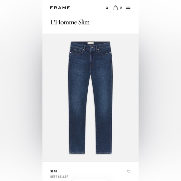 Frame Denim Other - Frame Denim L'Homme Slim Dark Blue Jeans
